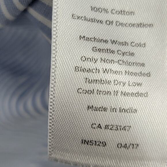 2X Tunic Boho Red Embroidery Pullover Top 3/4 Sleeve Blue White Stripe Casual - Picture 10 of 13